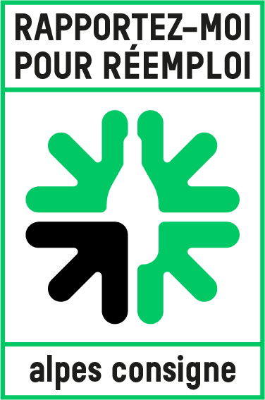 Pictogramme du réemploi des bouteilles en verre