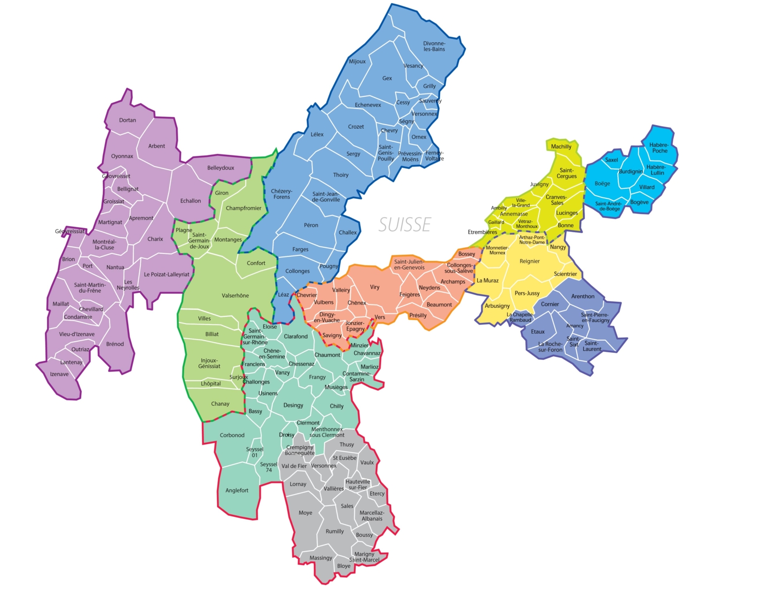 Carte représentant le territoire du SIVALOR