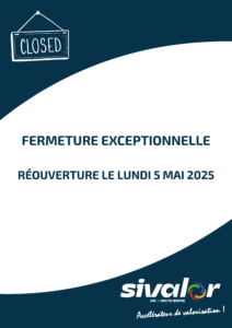 Le siège administratif du SIVALOR sera exceptionnellement fermé les 1er et 2 mai 2025.