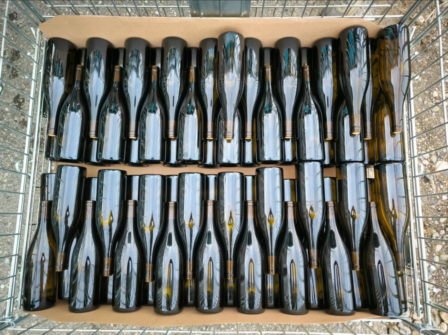 bouteilles lavées- réemploi