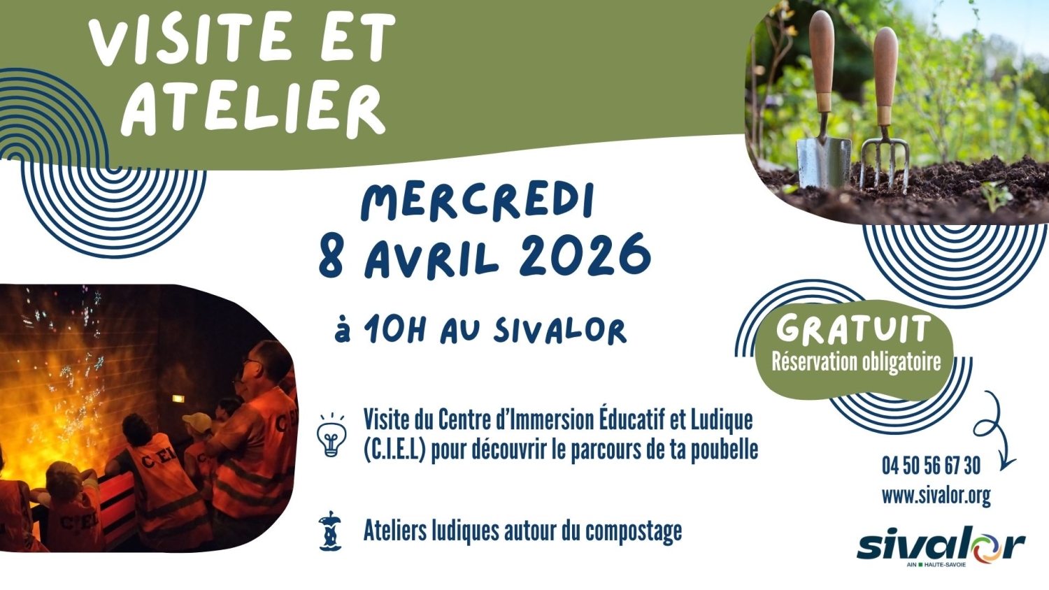 Lors de tous au compost, le SIVALOR organise une visite du CIEL combinée à des ateliers sur le compostage