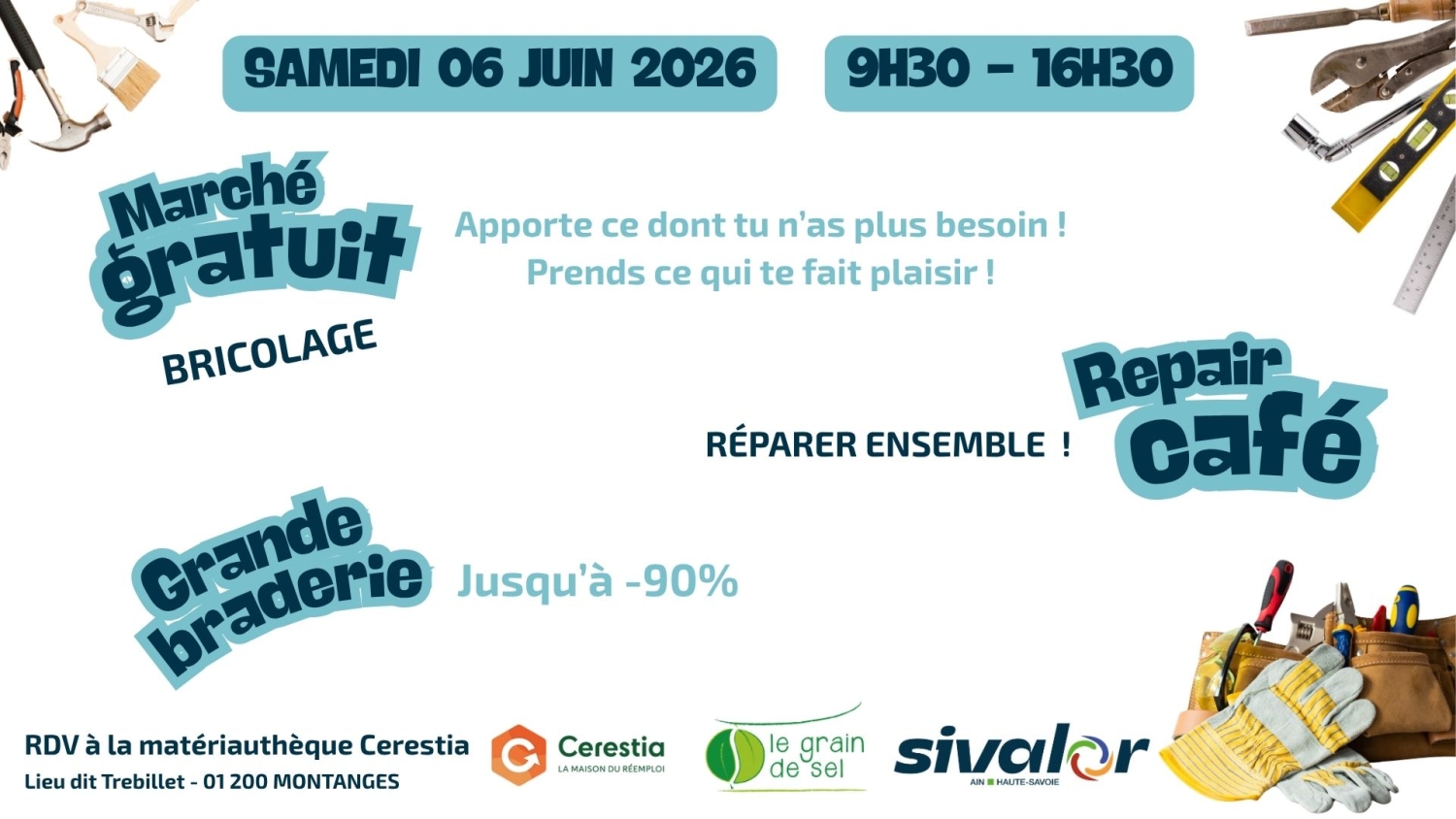 Apporter de dont vous ne vous servez plus et prenez ce qui vous fait plaisir.
